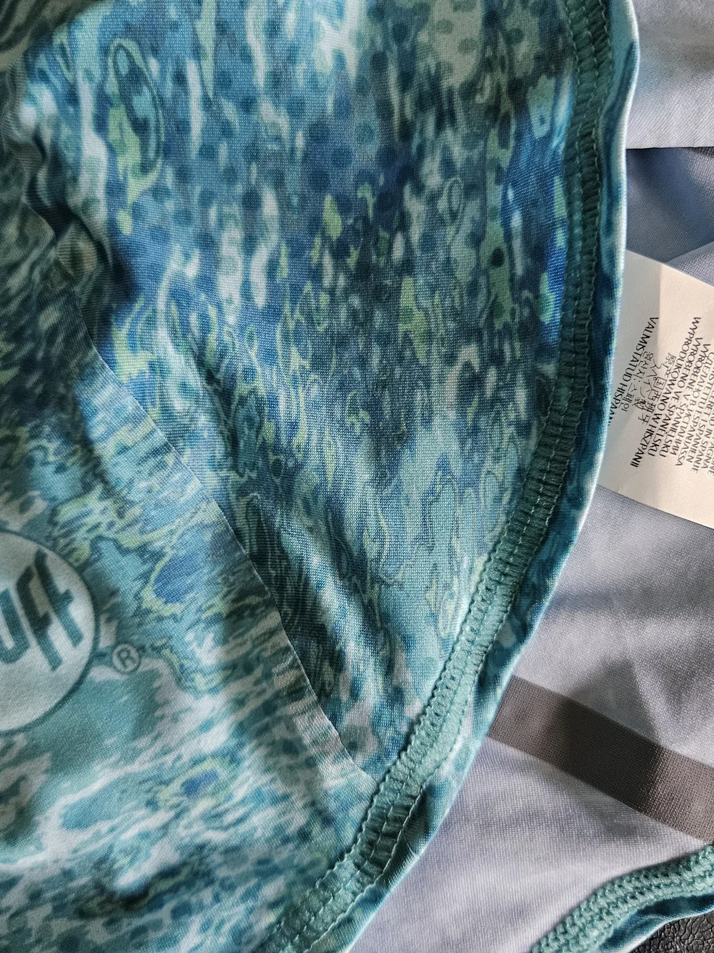 Buff Aqua-Turquoise Water Pattern Neck Gaiter